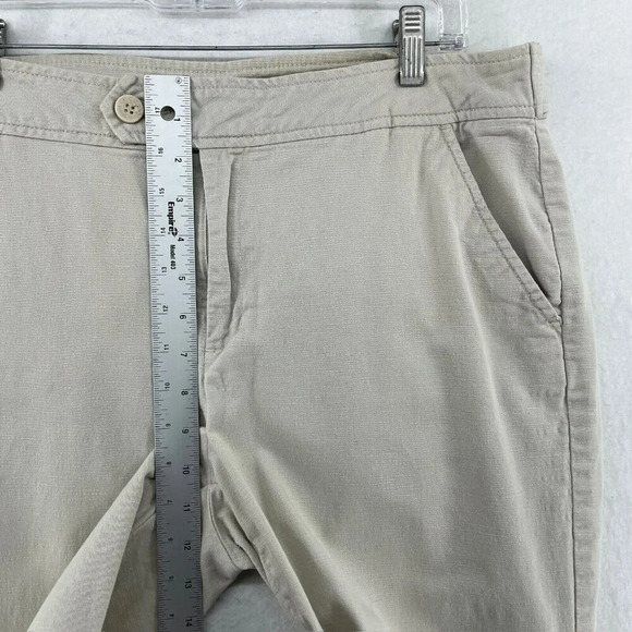 Calvin Klein Jeans Women's Sz 14 Beige Straight Ankle High-Rise Stretch Pockets - Picture 4 of 12